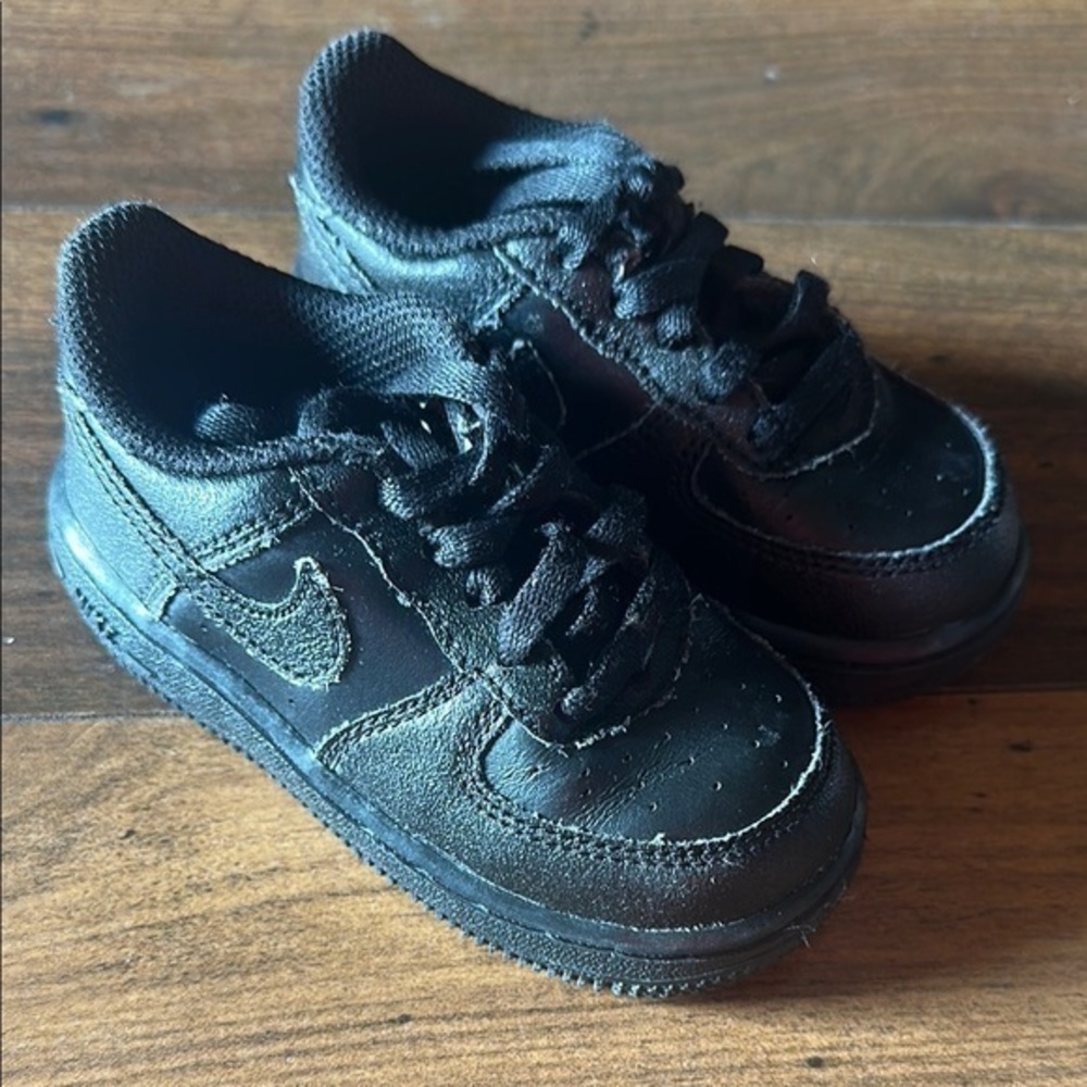 Nike Black Sneakers Leather Air Force 1